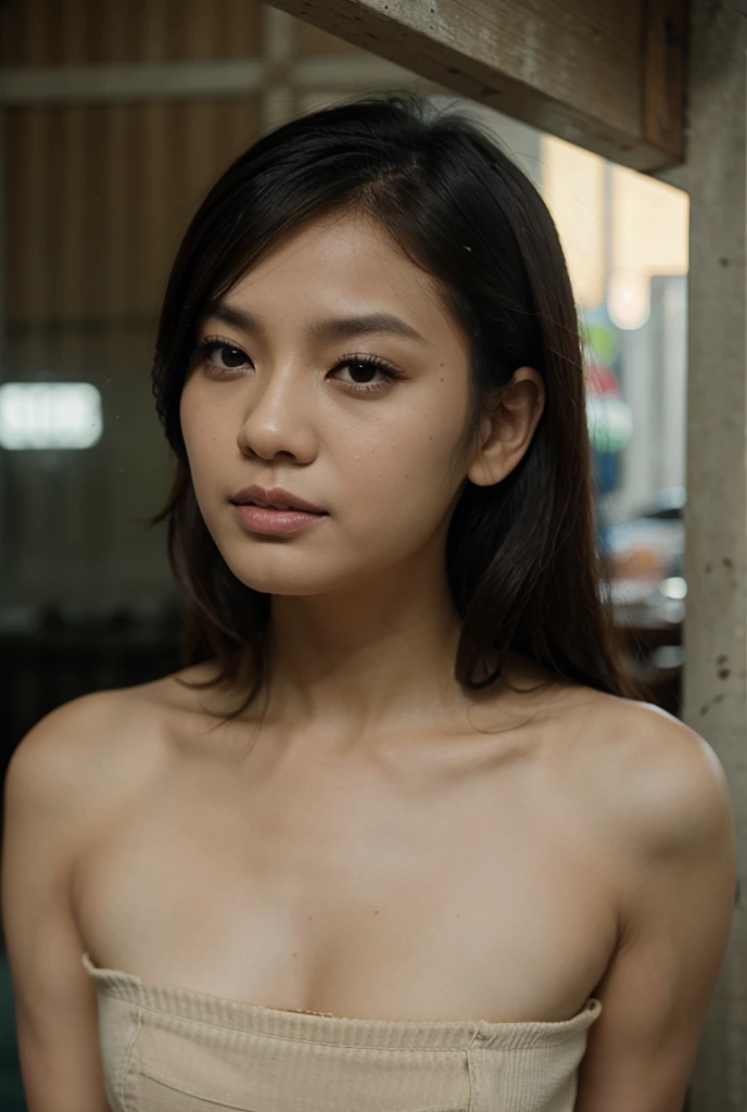 Generate an image of a very beautiful young 27 year old Japanese woman, art curator. She has fair skin, average height (1.68m), athletic body and long, straight, black hair, with black eyes. Big eyes. She wears modern clothes that refer to traditionalism and Japanese breech., highlighting her breasts. Highlighting her beautiful body, She wears accessories like a Kanzashi in her hair, a pearl necklace. She is a mix of traditionalism and contemporary, meticulous and attentive to detail, reflecting her appreciation for aesthetics and art. Her skills include art curation, attention to detail, and clear, persuasive communication. She is a calm, reliable presence in the group, valued for her attention to detail and ability to appreciate beauty. Outside of work, Julia dedicates her time to exploring Tokyo's historic neighborhoods and practicing ikebana, a Japanese art form that involves arranging flowers. The image should portray you as an elegant and sophisticated figure, perhaps in an art gallery, appreciating a work or organizing an exhibition, reflecting your passion for art and your ability to notice details.
Full Body Photo, Masterpiece, Best Quality, Intricate Details, Highly Detailed, Sharp Focus, Detailed Skin, Realistic Skin Texture, Texture, Detailed Eyes, Professional, 4k, 85mm, Shallow Depth of Field, Kodak Color Vision, perfect body fit, extremely detailed, photo_\(ultra\), photorealistic, realistic, post-processing, maximum details, roughness, real life, ultra-realistic, photorealism, photography, 8k UHD, photography (film grain) medium shot for close-up, without glasses
Full body photo, 8 MIL, RAW-Photo, best quality, UltraHigh resolution, realistic photo, smooth skin, 8 MIL uhd, dslr, soft lighting, good quality, film grain, sharp focus Fujifilm XT3, f 5.6, high detail , sharp focus, dramatic, (looking at viewer: 1.2), (natural light),
