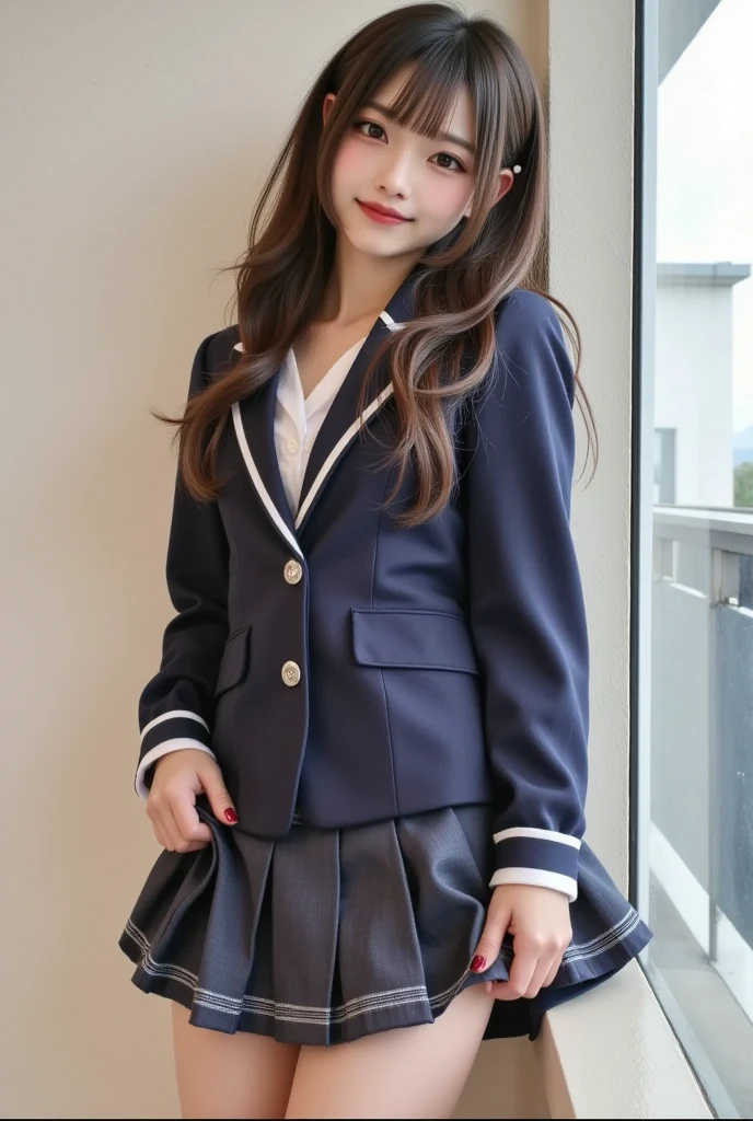 Arabian Asian woman sitting on a chair with blue background, Wearing a jacket and skirt, Wear casual clothes, Wear casual clothes, korean female fashion model, Gorgeous Young Korean Woman, Beautiful young Korean woman, Short skirt and long jacket, Female Model, Young Asian Woman, aoshima chiho, Korean Girls, Slim girl model photo