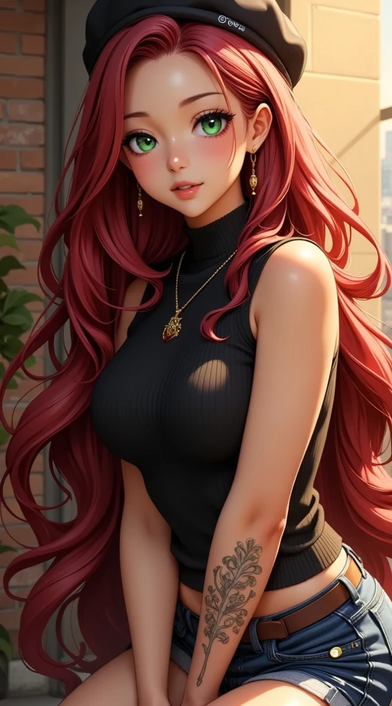 anime, Estilo One Piece, Ultra realista, olhos verdes, cabelos roda escuro