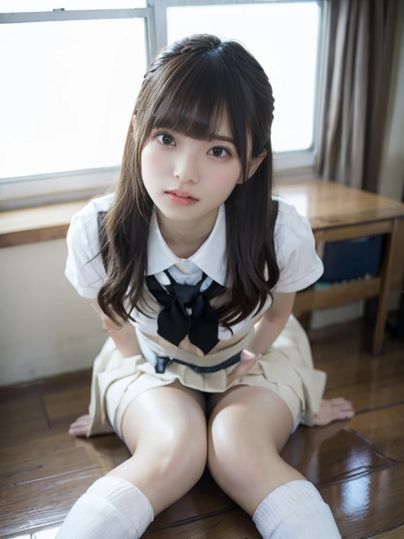 resolution、High-level image quality、In 8K、Real life action、生picturegraphy、Highest quality、masterpiece、超高resolution、生picture、Len、Beautiful feces、Tabletop、((Obscene content))、For adults、The charm of 、Absurd、((((Japanese elementary school students))))、Japanese Girls、((8-year-old))、((With a round face))、((Tanuki face))、((Cute little face))、White skin、(Chubby body type))、、Physical Examination of Adolescents、Small breasts、knees、 Thighs Thighs Thighs、solo、whole body、very nice、 ((Pussy))、(mansuji)、Are sleeping、(Photorealistic:1.37)、Photon Mapping、Realistic、Radio City、物理ベースのLenダリング、Depth of field rally background、picture、(((Japanese Junior Idols)))、Sparkling eyes、Glossy Lips、Too bright natural light、Bright sun、Too bright sunlight、(((((8-year-old)))))、(((Pussy)))、(mansuji)、(((sexy pose)))、Spread your legs、Please open your legs、show off,(((Sexy pose)))、((( sexually suggestive pose)))、NSFW、(((alone))),((High School Uniform))(((Navy Blue Cardigan、White collar blouse、red school ribbon、Checkered Pleated Skirt、chool classroom、(Looking at the camera facing the front)、whole body写真、Exposing thighs、Dark blue socks、White school shoes、Lift up the skirt、Pure white panties、Focus on the groin、Sit with your legs apart