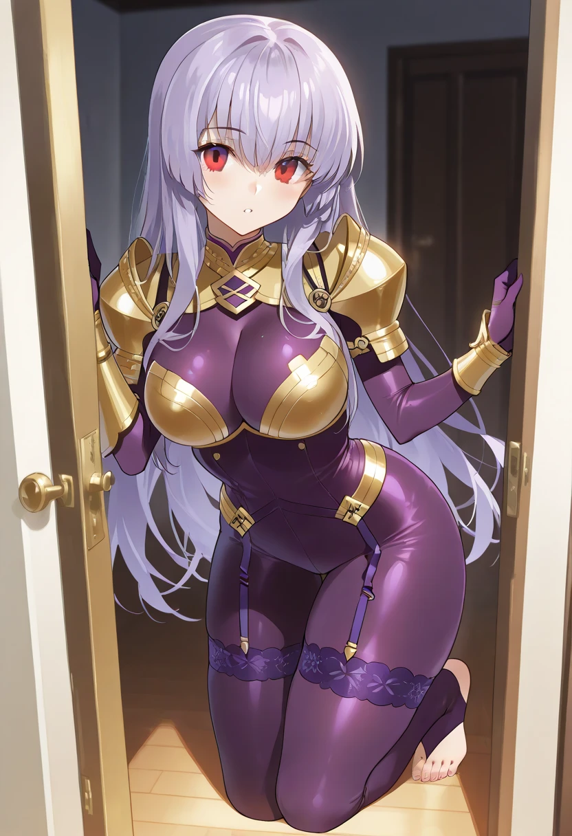 Highest quality, masterpiece, One girl, alone, chest, Detailed face, Micro Dress, (Golden), Bodycon, blush, eyelash, chestの谷間, belly button, Face Focus, Wicked Smile, Grin, corruption, (O-ring), (Shiny Gossy Skin:1.2), choker, jewelry, Earrings, necklace, Knee socks, Arms at your sides, Elbow Groove, In the office in the background, night,Eyes are hearts、Ahegao、Crouching、Leg spread、Stiletto heels、from the front、Facing the viewer