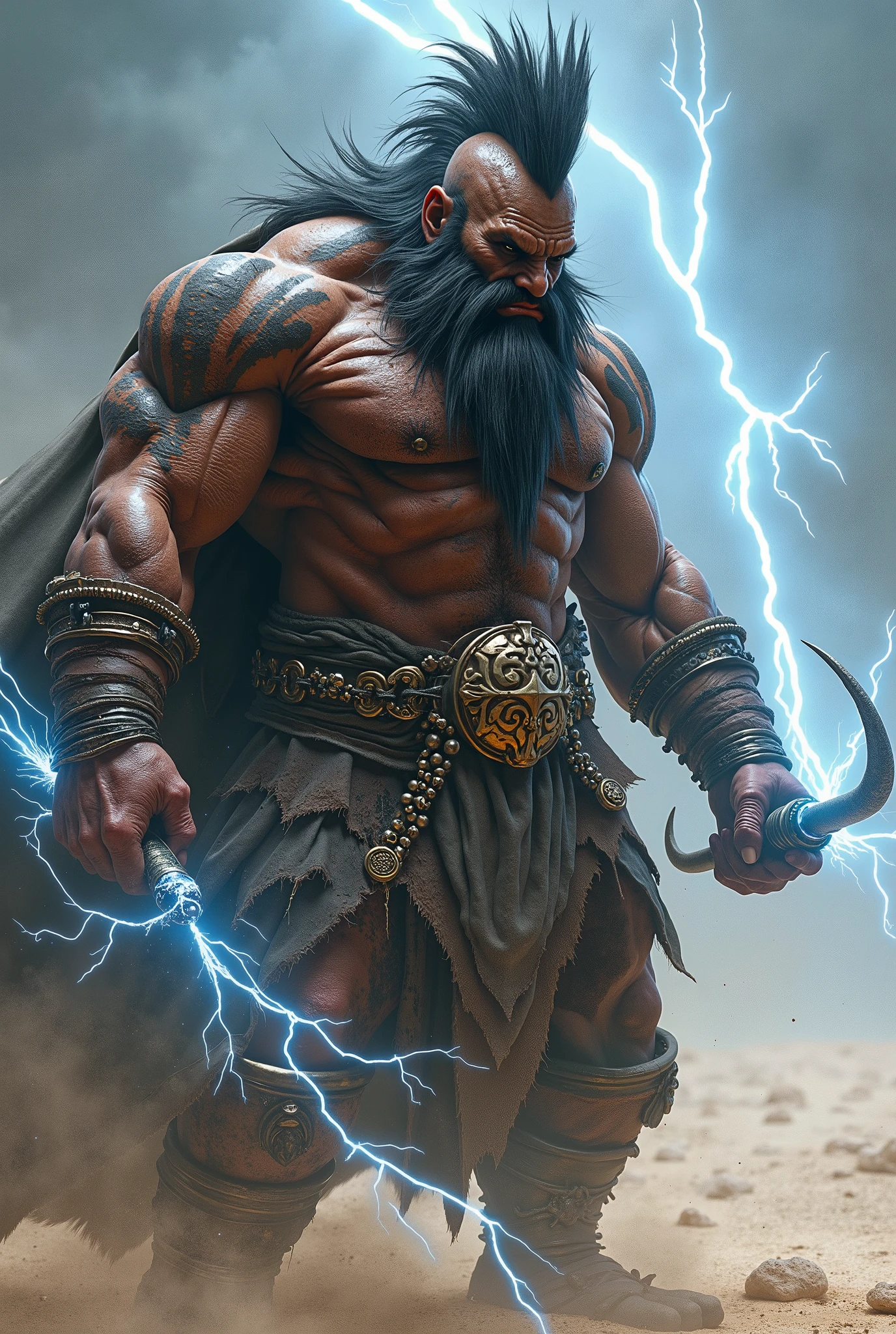 Create a dwarf assassin that has lightning powers.