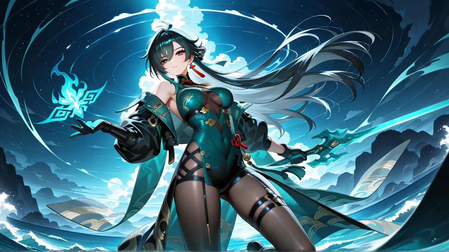 Hiroyuki Asada, Dariusz Zawadzki, Surreal, mysterious, bizarre, fantastical, fantasy, Sci-fi, Japanese anime Fire becomes my strength, water becomes my knowledge, wind becomes my path, earth becomes my clothing, miniskirt magical beautiful girl swordsman, perfect voluminous body, detailed masterpiece dynamic action poses angles low high Hyper realistic sharp focus coquettish seductive embarrassing blushing shy happy real