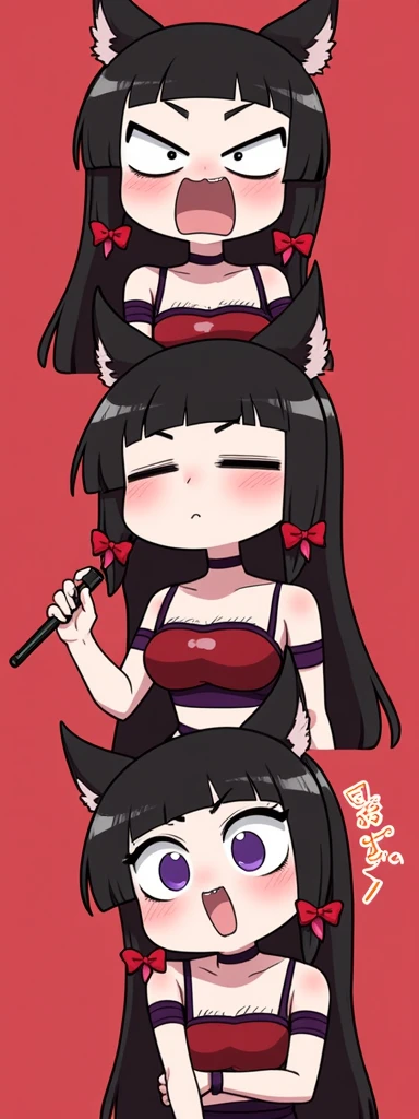 ((chibi:1.3, lew character, full body:1.4))), flirty low-tier succubus with sexy hips and ass.
Expressions: seductive wink, pout fail, overdrawn lips panic, smug glam, kiss-attack mode.
Color palette: glossy red, deep purple, soft pinks, black eyeliner strokes.
Story arc: From confident seductress → makeup meltdown → reapplication triumph.
Sexy meets comedy: think “sexy goth baddie but a mess