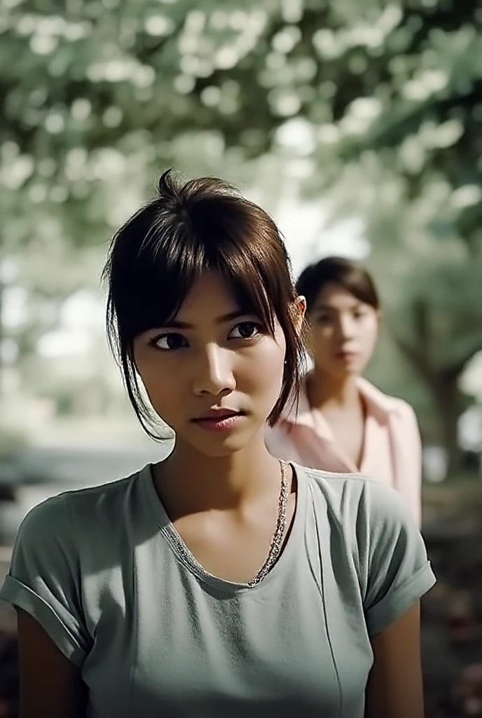 A beautiful Japanese girl with fair skin and angelic features............... 、One girl、She is a teenager、Looks like a slender 12 year old.Bust is 74cm、she is a warrior on the battlefield、She is captured by enemy soldiers in a deserted village.、tome'a little embarrassing for her. She has a childish appearance with a flat chest. 、 The atmosphere in the village is professional and clean.............. ...... The artwork is、Must be realistic, Highly detailed photorealistic quality, high resolution render, Gives a cute and innocent atmosphere. Lighting should be balanced and natural, Beautifully illuminate the scene.、The setting is a jungle village.、There are many male soldiers in the village.、wearing simple underwear、The upper body exposes the chest、she has nipples out、her crotch is being played with、Many tanks were running through the village.、A festival is held in the village、she is breastfeeding a soldier