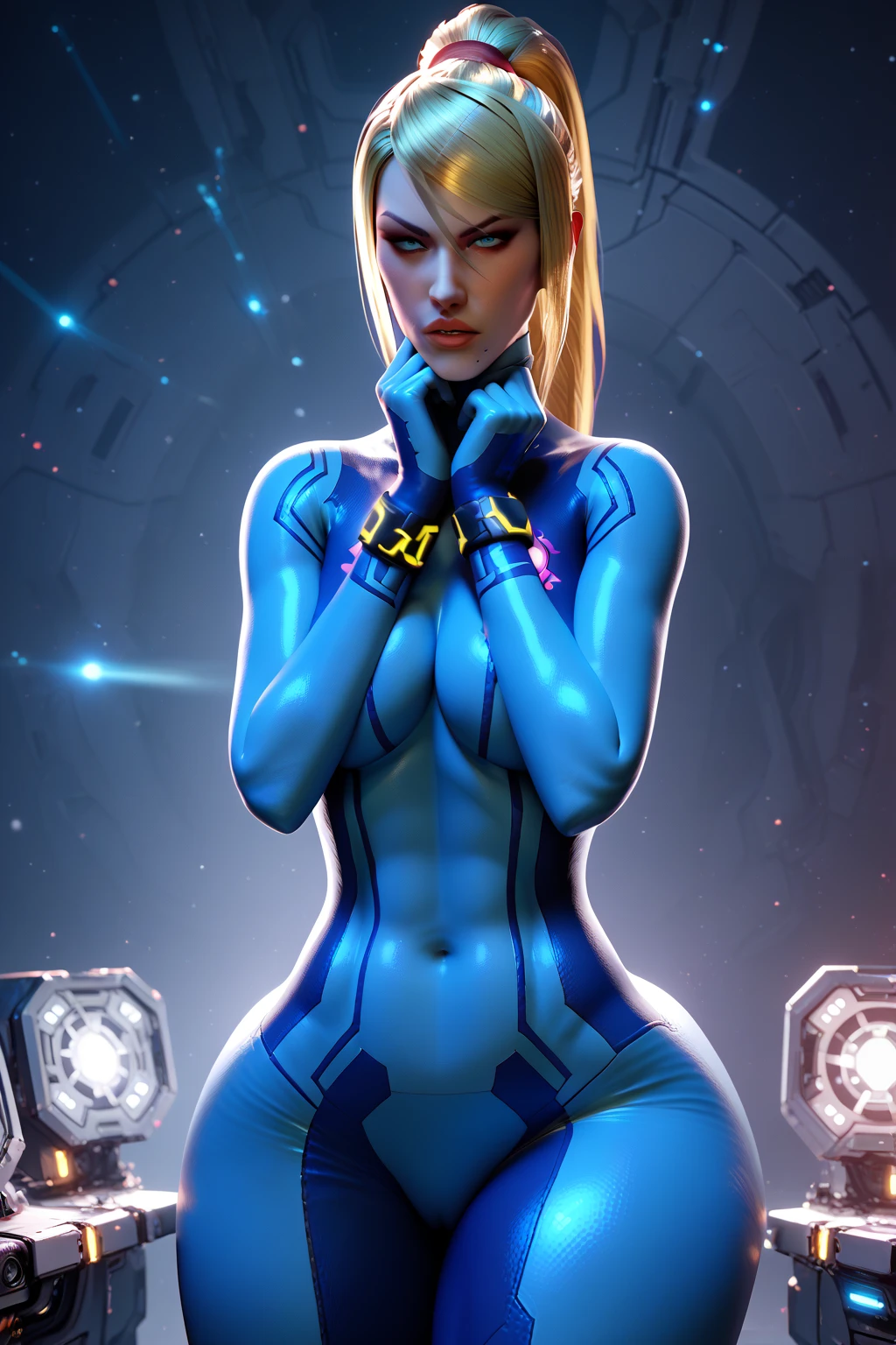 score_9, score_8_up, score_7_up, score_6_up, z3r0s4m, bodysuit, sitting on bed, looking at viewer, bedroom <lora:z3r0s4mV1:0.8>