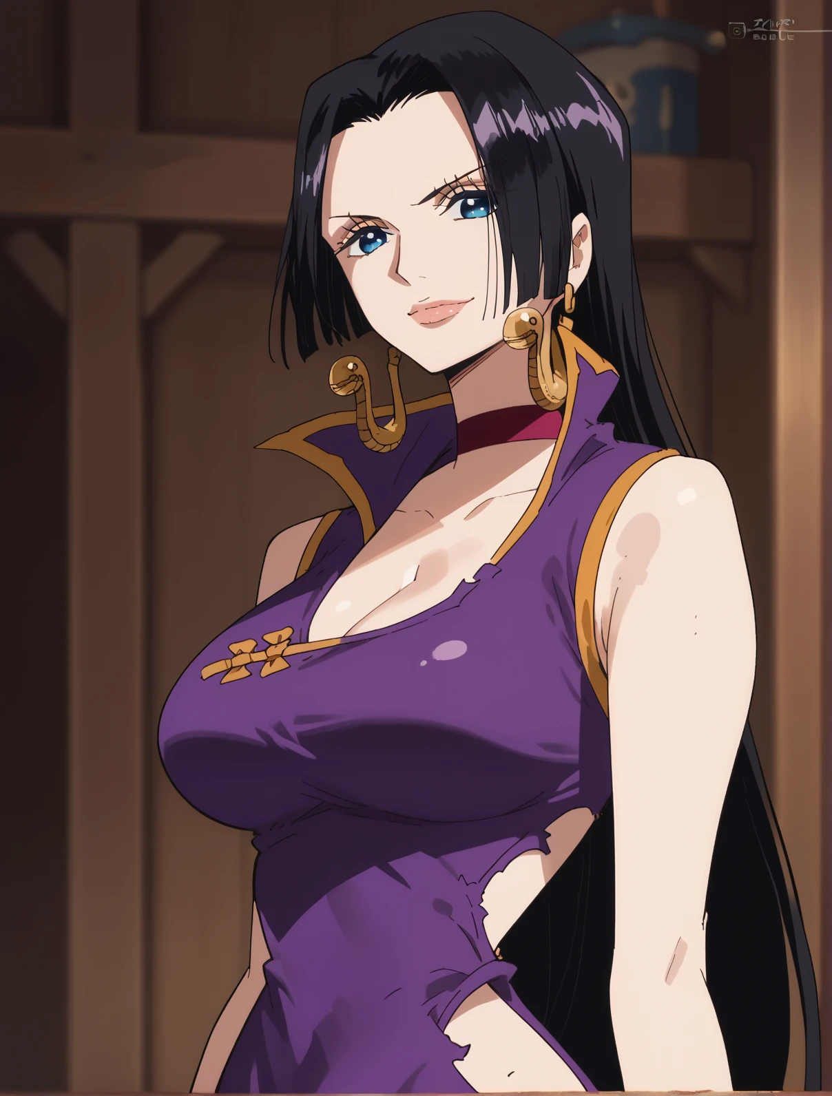 Highest quality, masterpiece, Very detailed,One girl,  ((Prison background)),  (Detail Light),, Boa Hancock,, (masterpiece:1.5), Detailed Photos, smile,(8k, Realistic, Highest quality: 1.4), (One girl), Beautiful Face, (Anime realistic face), (Black Hair, Long Hair: 1.3), Beautiful hairstyle, Realistic eyes, Beautiful details in the eyes, (Realistic Skin), Beautiful Skin, (lingerie), Absurd, Charm, 超High resolution, Ultra-realistic, High resolution, Golden Ratio,NSFW Erotic Poses,nsfw,Ecstasy face,blush,first round,handcuffs
