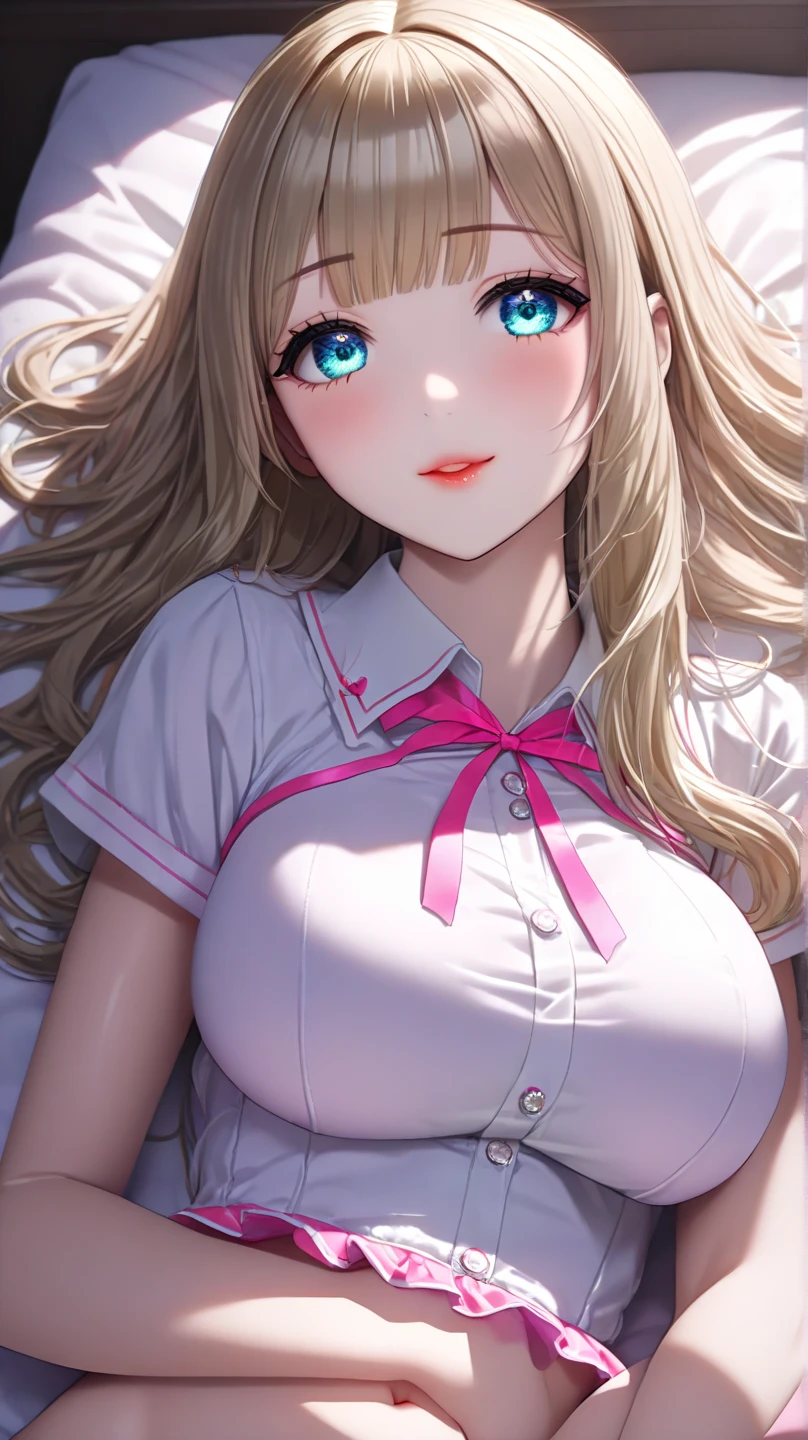 chica anime con pelo largo rubio y ojos azules sentada en una mesa, seductora chica de anime, hermosa chica de anime, Atractiva chica de anime, Chica bonita de anime, Chica rubia de anime con cabello largo, Chica anime, Arte detallado del anime digital, linda chica de anime, Anime CG arte suave, Ilya Kuvshinov con cabello largo, Artgerm extremadamente detallado, Render fotorrealista de Anime Girl