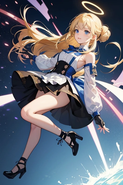 (Very delicate and beautiful:1.2)super model,,Beautiful breasts,voluptuous,【bike shorts】,,【3girls】,,Highest quality, High resolution, 8k,Kick in a hurry.mini skirt,Japanese Lolita,knife,Blue Flame.magic circle