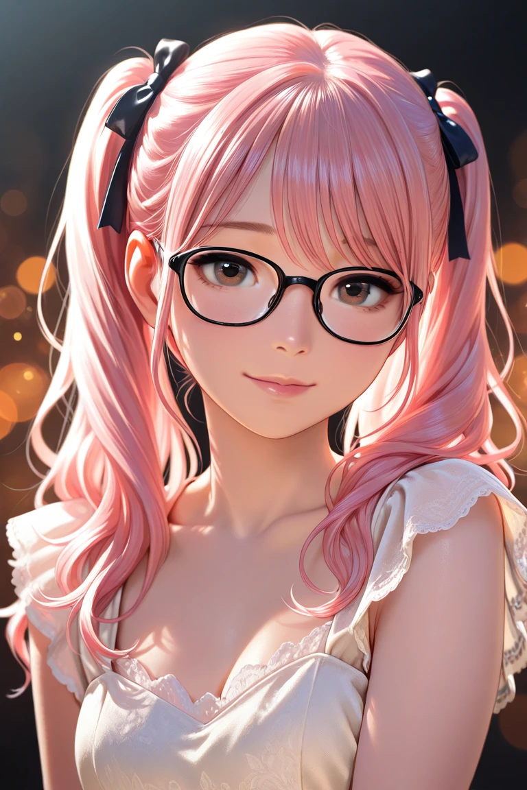 (Tabletop:1.0), (highest quality:1.4), (High resolution:1.2), From the side,Sharp contours, boyish, highest quality, masterpiece,Glasses,Voice of the Heart,20-year-old woman,yandere,Big Breasts,Chest to chest,Lying face down,Upper Body,Ecstasy,saliva,blush,Squint your eyes,Heterochromia iridis,Tuck up your clothes,lure,