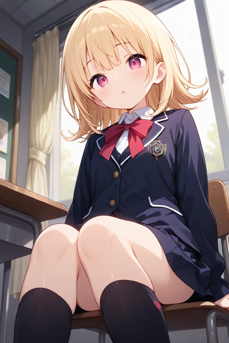 NSFW,4K,Gal:1.3,Anatomically correct,school uniform:1.3,A pure and innocent girl, Very cute face, Like an idol, (masterpiece:1.2), (high quality), panties, loose socks, Hip, Blue Skirt, alone, Blazer Type, loose socks, Lifting clothes, Brown eyes, pure gaze, mini skirt, Lift yourself up, Check skirt, blush,((Mid-chest)), (Sweating profusely), Long Hair, physical education, Beautiful legs, ((in the train))