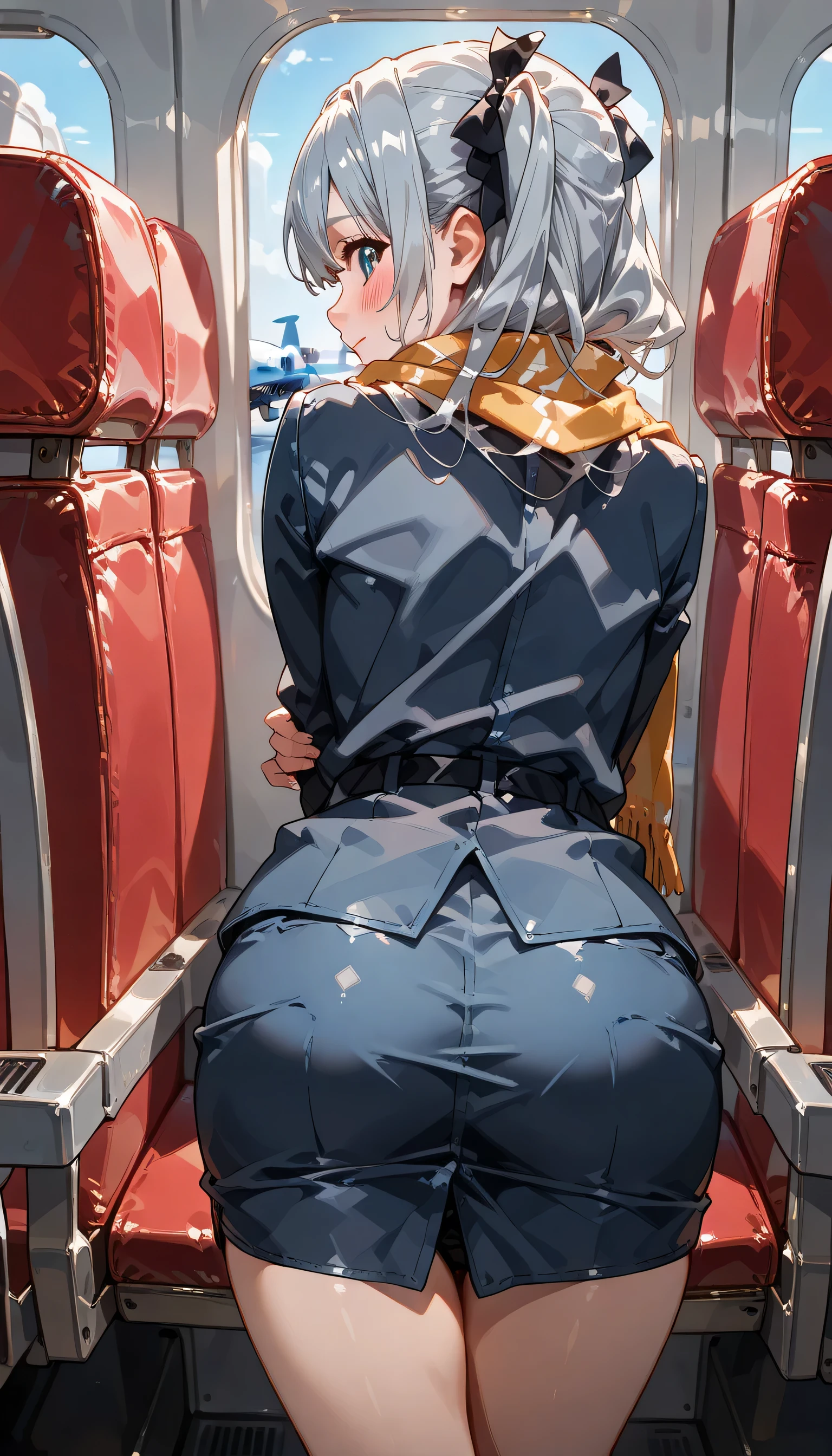 a young boy is laying on a train seat with his legs up, (showing his big fat ass), (big ass), (juicy asakoto shinkai. digital render, smooth anime cg art, makoto shinkai. octane render, realistic anime 3 d style, made with anime painter studio, relaxed pose, makoto shinkai style, makoto shinkai art style, ( ( makoto shinkai ) )