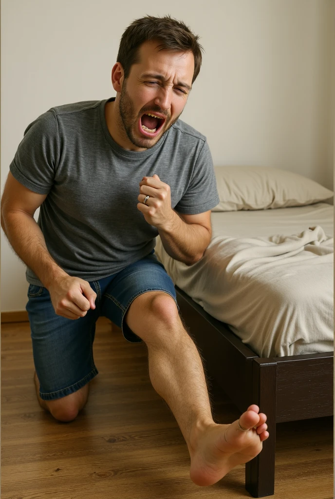 A handsome的兽人被绑在床上,Shoes taken off,Revealing two big bare feet,Both feet are locked in the foot,Feet raised,Keep your feet elevated,The soles of your feet should face the screen,Soles facing forward,Five toes tied with rope in foot,His hands were tied tightly to the bed.,Raise both hands above your head,Exposing the arm socket,His upper body was stripped,Wearing only a pair of trousers,(Have an expression of laughing like being tickled,Keep your feet elevated,Raise both hands above your head,Both hands were tied to the bed,Exposing the arm socket,The soles of your feet should face the screen)A handsome,Orc with abs tied to the bed,The whole person lies on the bed,Shoes taken off,Revealing two big bare feet,Feet should be in the picture,Both feet are locked in the foot,Lift your feet very high,The soles of both feet should face the screen,Both feet were tied to the end of the bed,The whole person is in the shape of a "big" character,His hands were tied tightly to the head of the bed.,Raise your arms above your head,Arms tied to the bed,Unable to lift,The armpit is exposed,Tickle with feathers,His upper body was stripped,The soles of his feet were being scratched by two brushes.,There are also many feathers tickling between the toes。The abdomen is scratched with a brush,Struggling hysterically。(Have an expression of laughing like being tickled,Keep your feet elevated,The soles of both feet should face the screen,Have lots of feathers on your feet,The feathers should touch the feet,The armpits need to be painted with large feathers and the abdomen needs to be painted with a brush.,Place your feet in the foot,Hands tied to the bed with ropes,The two feet are tied together with ropes,The rope should be tied at the ankle。)