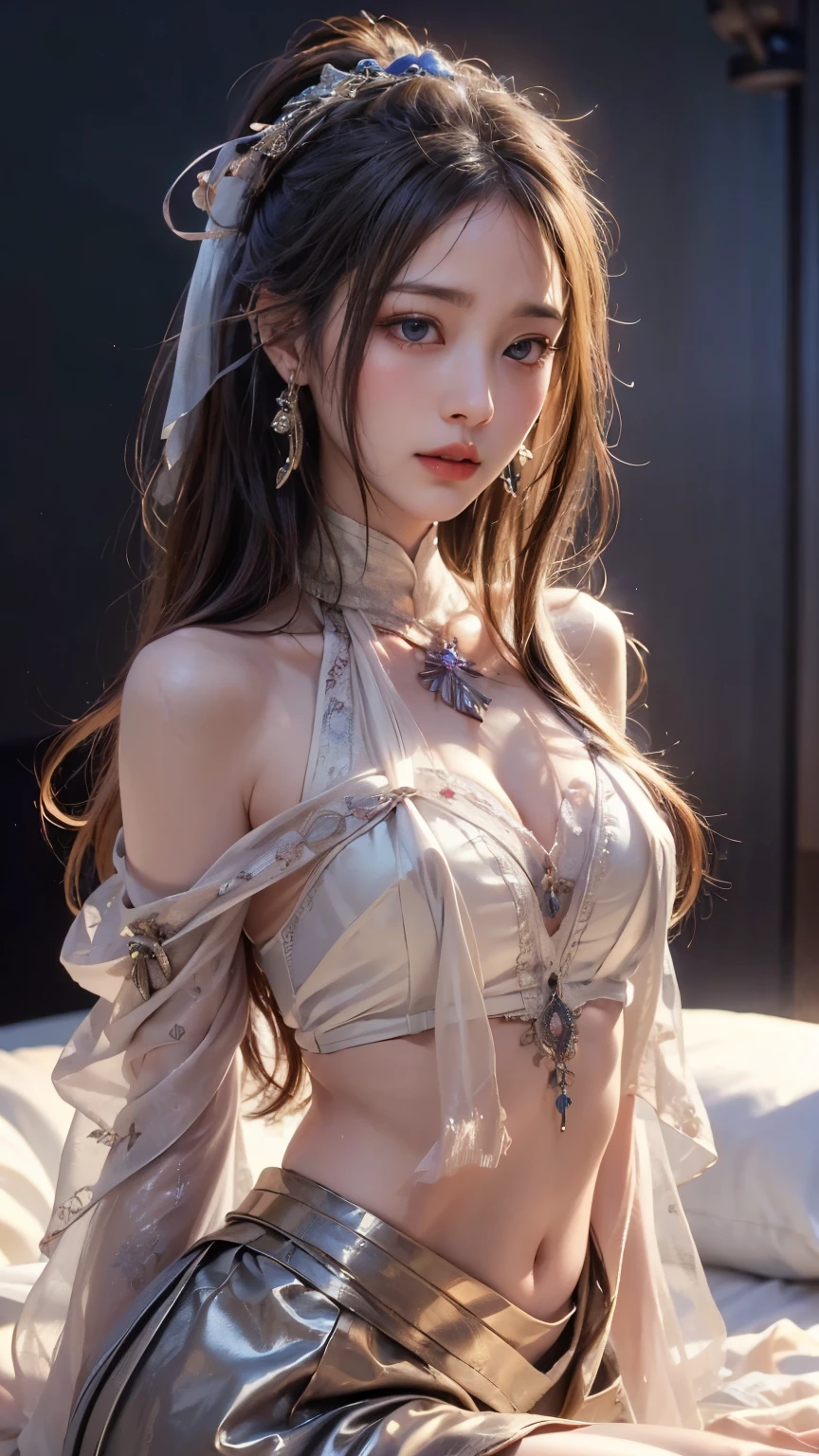a woman wearing satin night robe , 17 years old, shoulder length slightly wavy hair, ((ashy light brown hair)) and gleaming detailed vibrant hazel eyes, slim frame, medium breasts, long legs, beautiful face, small butt size, small feet size, small hand size, perfect hands, scary face, beautiful face, pretty face, hot woman, British woman, cream skin, small soft pink lips , small breast size, slim figure, standing pose, soft features