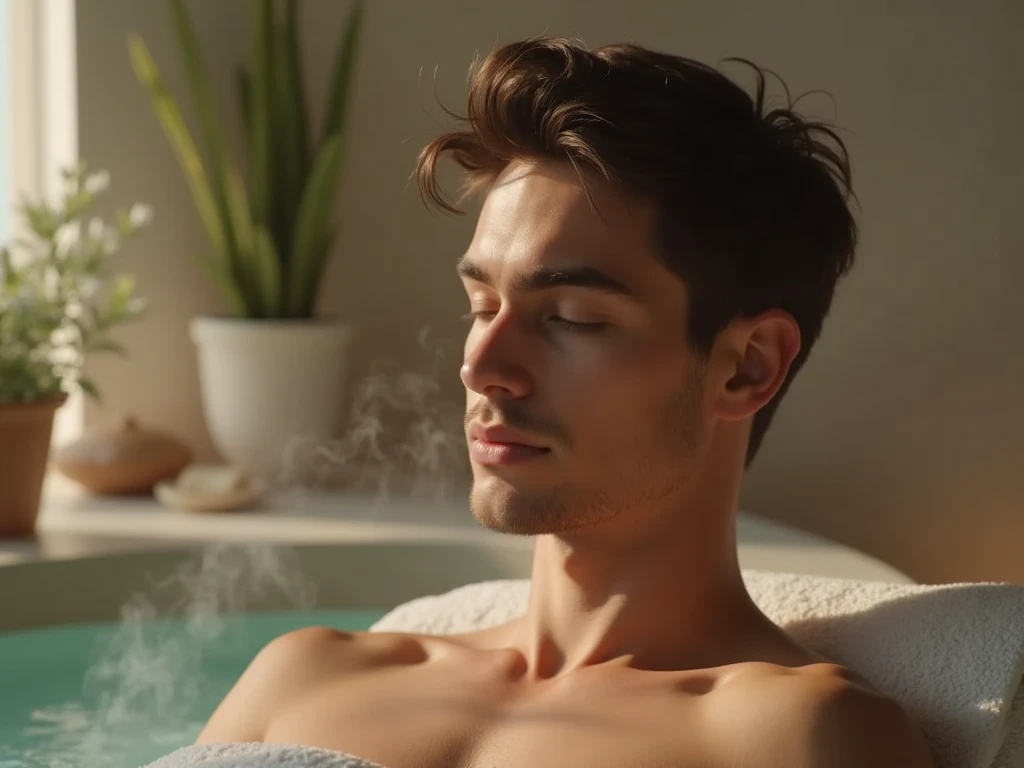 Best quality, masterpiece,ultra high res,detailed background,realistic,Ophelia in the Water,from above,closed eyes,1man,solo,male,muscular,mature male,facial hair,beard,short hair,lying,lotus,candle,water,real shadow and light,depth of field