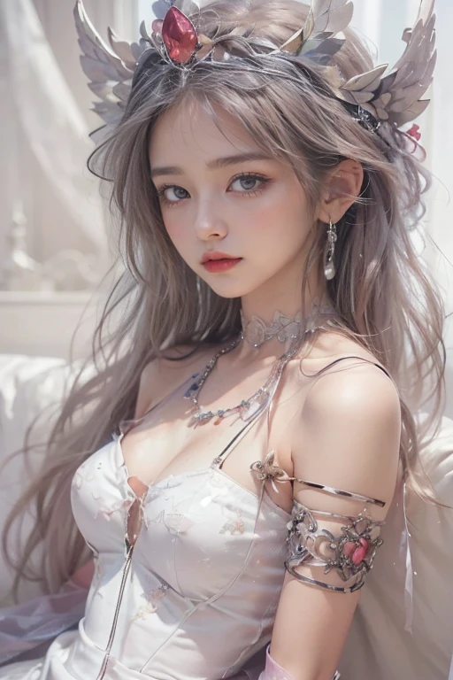 (masterpiece:1.3), (8k, Photorealistic, Raw photo, Best image quality: 1.4), Fair-skinned fairy woman、long Hair blowing、Hair flowing in the wind、Cleavage:2.0、Super detailed face、Attention to detail、double eyelid、Put your chest together、Sharp focus:1.2、Beautiful woman:1.4、 brunette hair、highest quality、masterpiece、超A high resolution、(Photorealistic:1.4)、Highly detailed and professionally lit smile, gothic costume、dark street ,Shoulder out、thin、Serious expression、Goth Fashion：1.2 , Short-haired、Deadly position, gorgeous necklace , one person、whole body, Enormous black angel wings from the latissimus dorsi、rainy , yellow eye