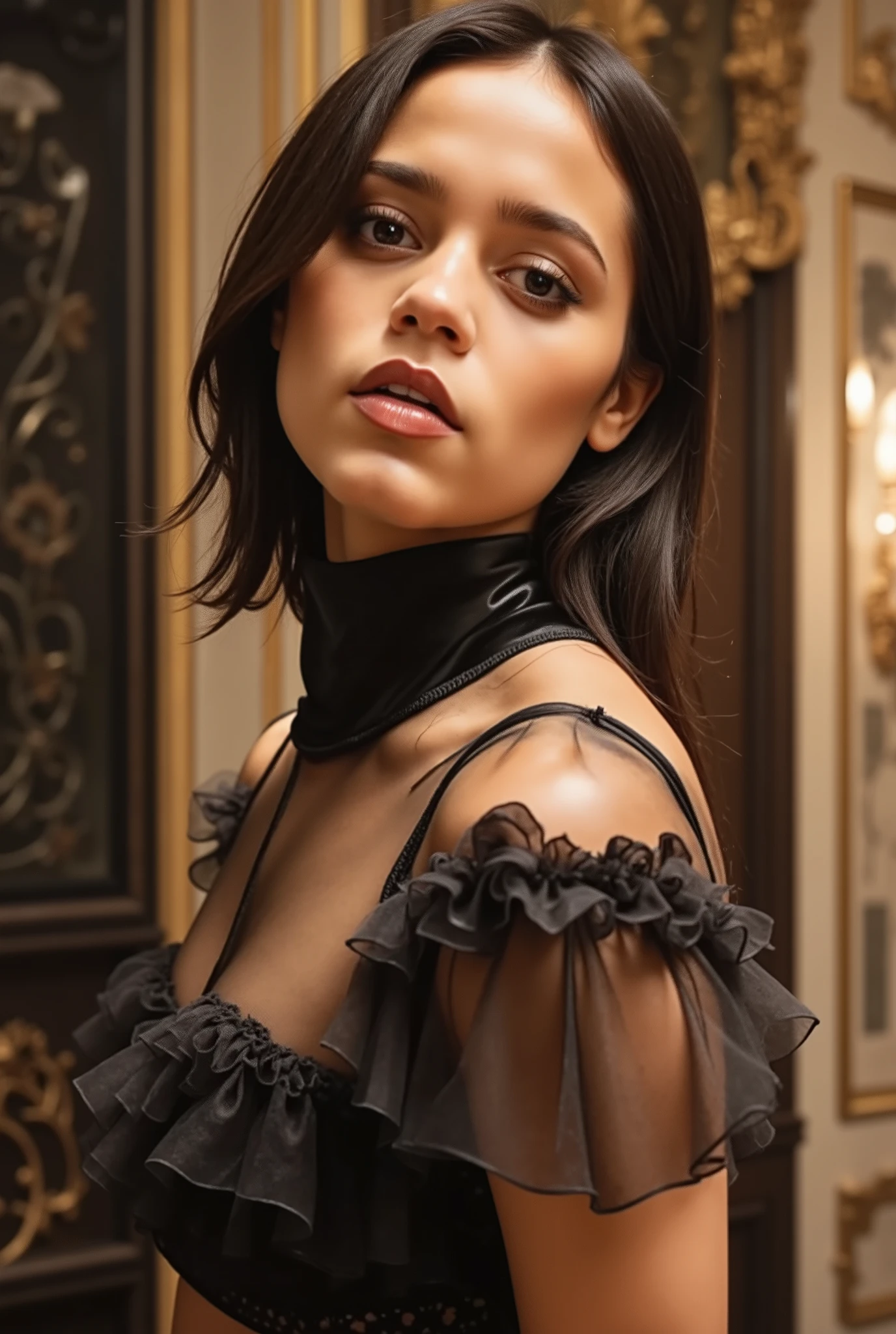 Create 10, images that represent key scenes in a Vogue commercial