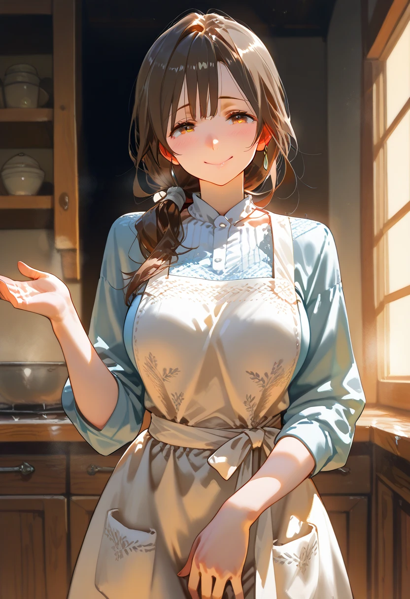 (small breasts:1.3), (perky chest:1.1), (pointed chest:1.0), (Pudding cake magazine cover:1.3),(from above:1.0),(from side:0.9),masterpiece, 1girl, Amazing Cleavage:1.1, thin waist, big ass, Raised sexy, small breast: 1.3, sexy posed cleavage:1.2,solo, open mouth, have a cute grass of cute beergrass,bronde hair, dark blue eyes, dress, bare shoulders, jewelry, collarbone, sidelocks, hairband, earrings, indoors, off shoulder, sweater, arms behind back, plant, short hair with long locks, gild hairband, sweater dress:1.2, off-shoulder sweater, red sweater, dark gord hair, big side hair, very long side hair,is rendered in (masterpiece: 1.2, best quality), with (ultra high resolution) and an exquisite (depth of field). This masterpiece is not only visually stunning but also tells,A scene of cooking in the kitchen in the classroom ,looking at viewer,