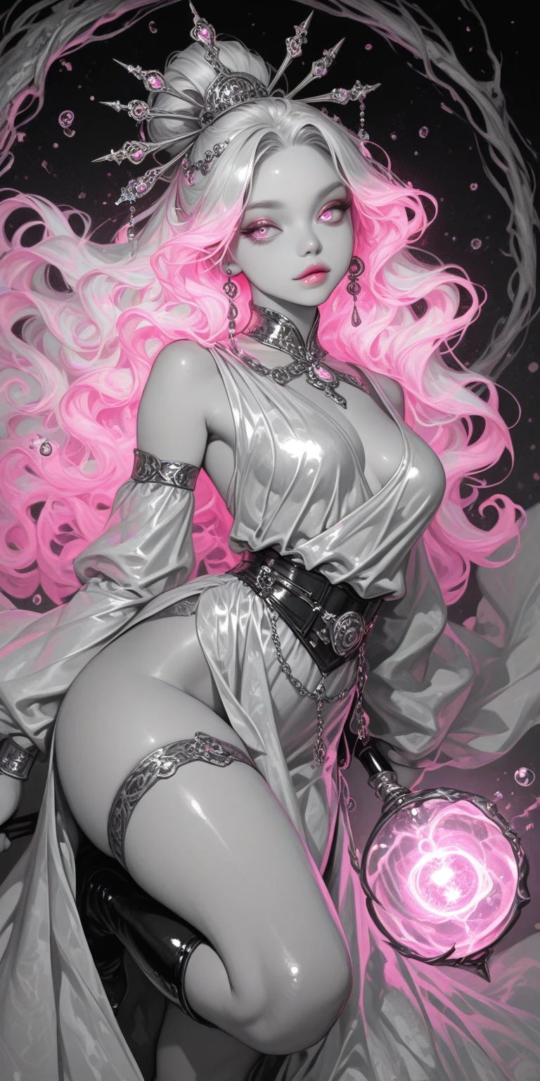 “Character design, luminogram, sharp focus, colorful, clear, detailed, cinematic, detailed, glamourous, vogue, prada, versace, fashion world, editorial, fashion, magazine shoot, fluff, dreamy glow, extraterrestrial, fantastic realism, kitsch outfit.”