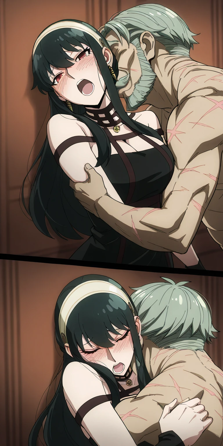 A naked Sephiroth robot is clutching his chest and squirting semen from it.、Exposing the CPU in your head、It is about to short out due to thermal runaway.、He walks towards me while ejaculating from his penis.、Rolling their eyes、Sticking out tongue、Ecstatic face