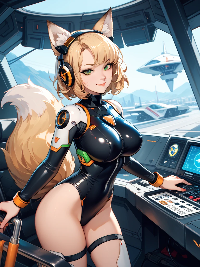 Big butt moth girl astronaut, with huge breast and a narrow waist in outer space