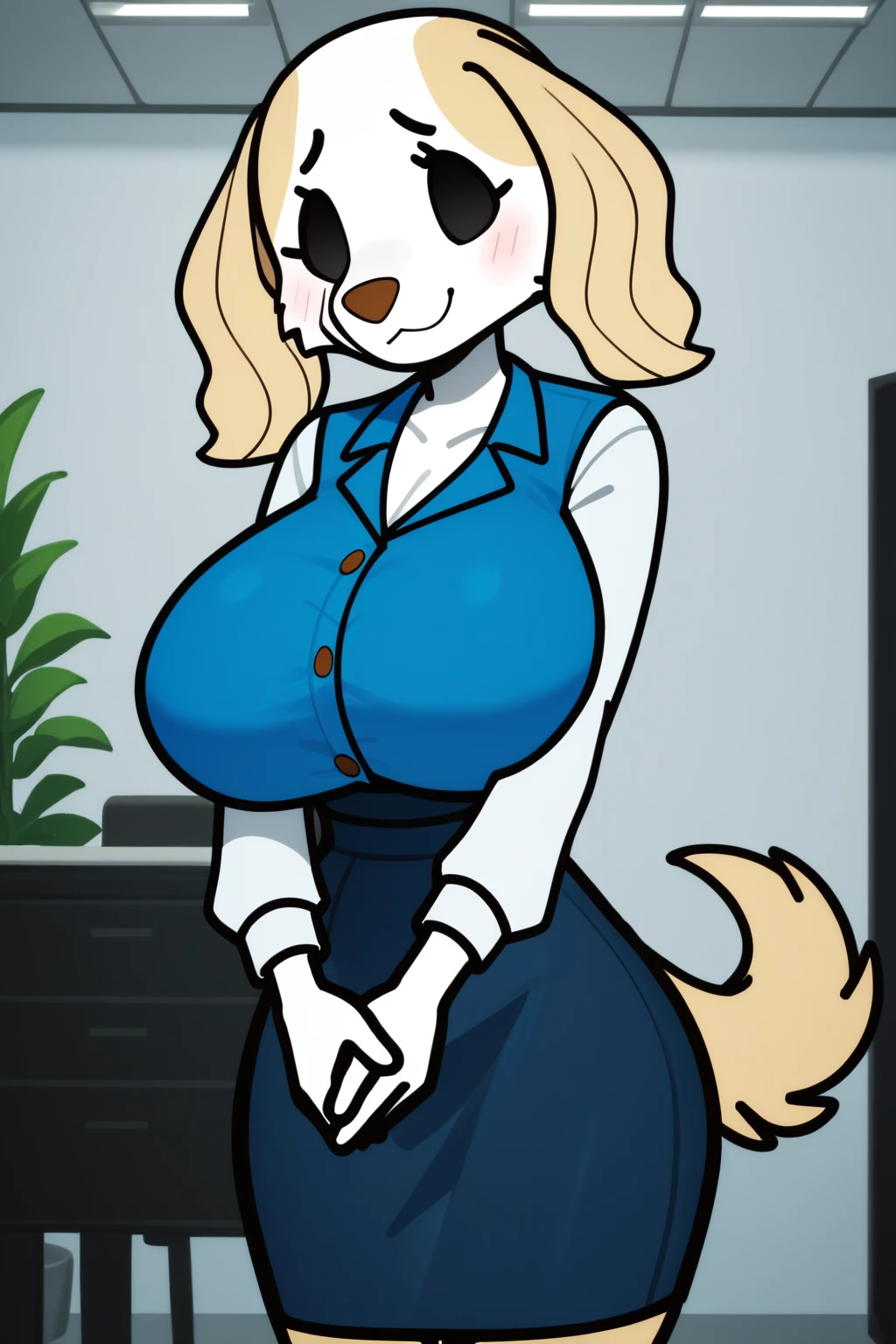 chilliheeler, eye spot, furry female, anthro, huge thighs, huge hips, huge ass, huge breasts, detailed background, obese, realistic,  detailed face, S2Z0n1c21.5XL style, shortstack, facing viewer, front view, australian cattle dog, toony, orange fur, standing, at grocery store, holding a shot glass, behind table, leaning back, denim overalls, boots, areola slip, huge areola, puffy areola, cleavage, cleavage overflow, sideboob, amused