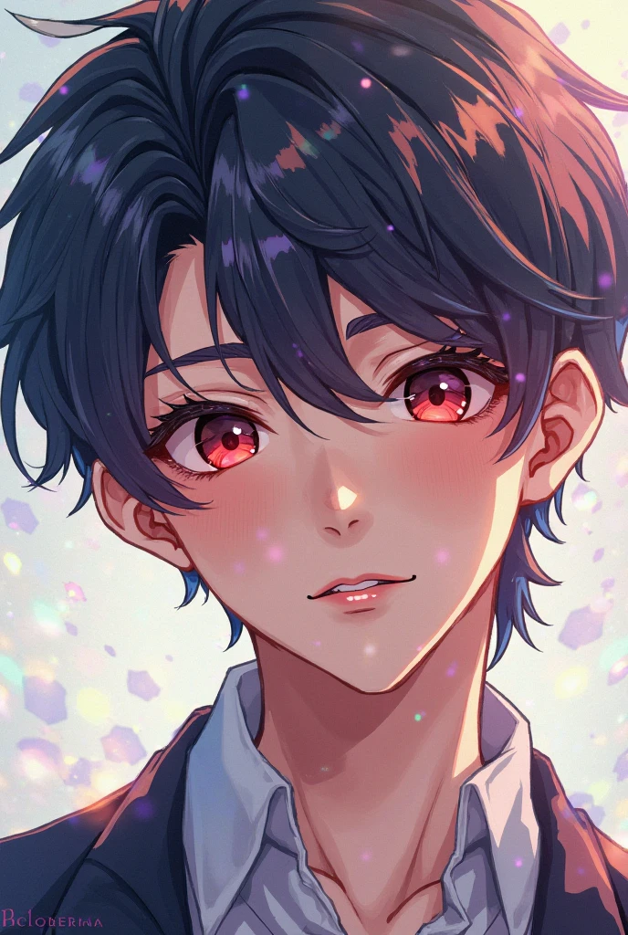 character assistant, Anime style digital painting, (close-up) male character portrait, Shigeru Miyamoto's artwork, and loish and wlop