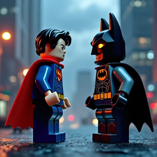 LEGO Art Superman and Batman，Night scene
