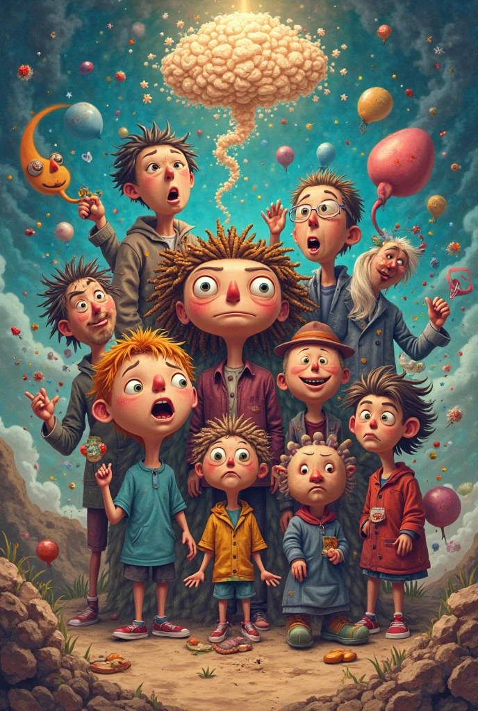 Pencil image to draw of scared children in class