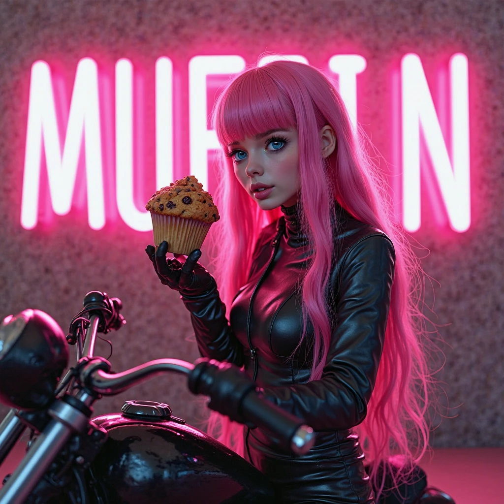 a beautiful young woman, (1girl:1.2), detailed face, detailed eyes, detailed lips, long eyelashes, colorful sheer fabrics, bright colored hair, erotic dance, seedy candyland bar, dangerous crowd, cinematic lighting, vibrant colors, neon lights, glowing, dreamlike, surreal, psychedelic, (best quality,4k,8k,highres,masterpiece:1.2),ultra-detailed,(realistic,photorealistic,photo-realistic:1.37) caption at the top or bottom in gun shot letters is 'Good enough to eat!'
