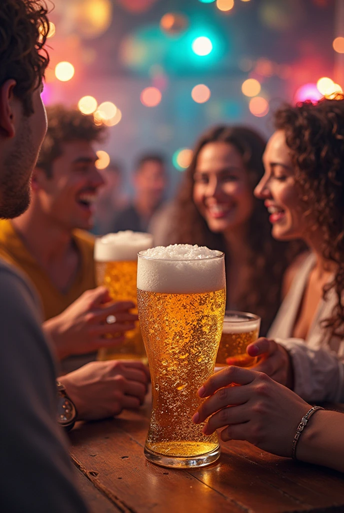Create an advertising poster offering beer and aguardiente for sale