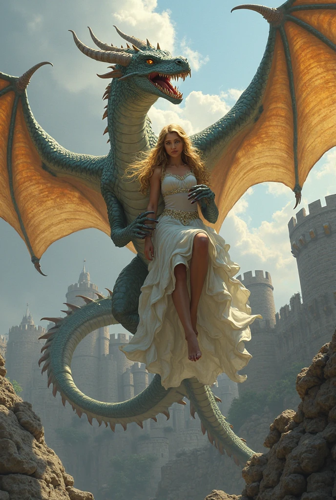 Method 2: The Princess and the Dragon:

Image: Princess with a green dragon.
bottom: Pink cellophane paper.