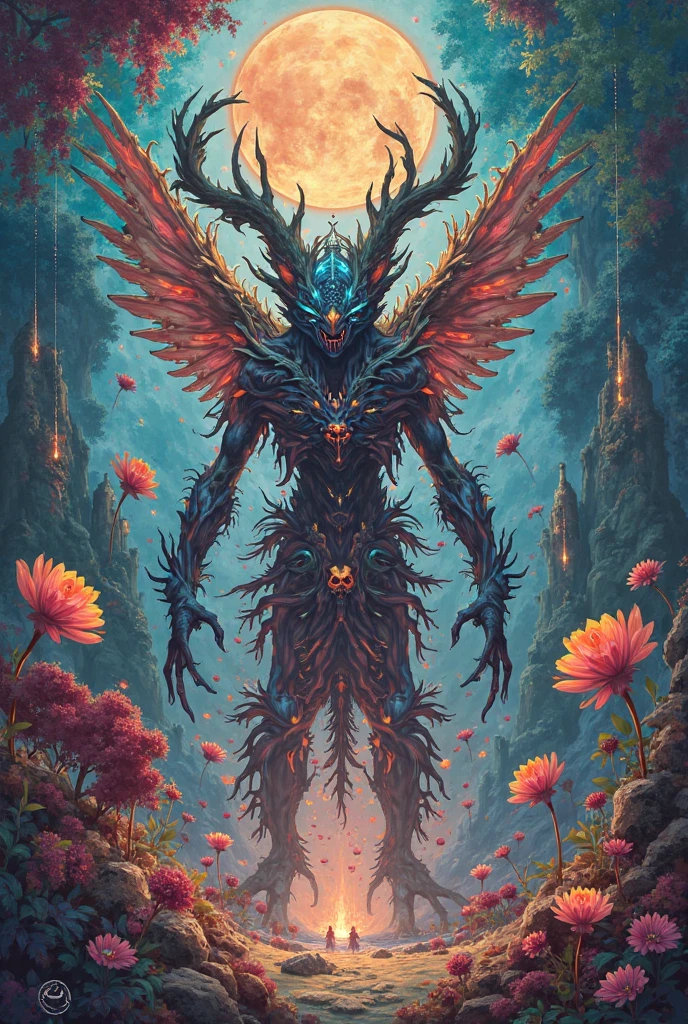 a cute magical mothman with prophetic visions in an enchanted wonderland, beautiful whimsical fantasy art concept, detailed background, glowing particles, intricate details, ultra sharp <lora:PatricieMurcianoXLStyle:0.8> pemo