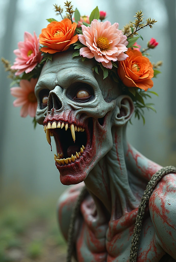 Horror, Monster, Creature, "cheseecake zombie in the style of Giuseppe Arcimboldo", surreal hallucinatory intricately detailed sharp focus