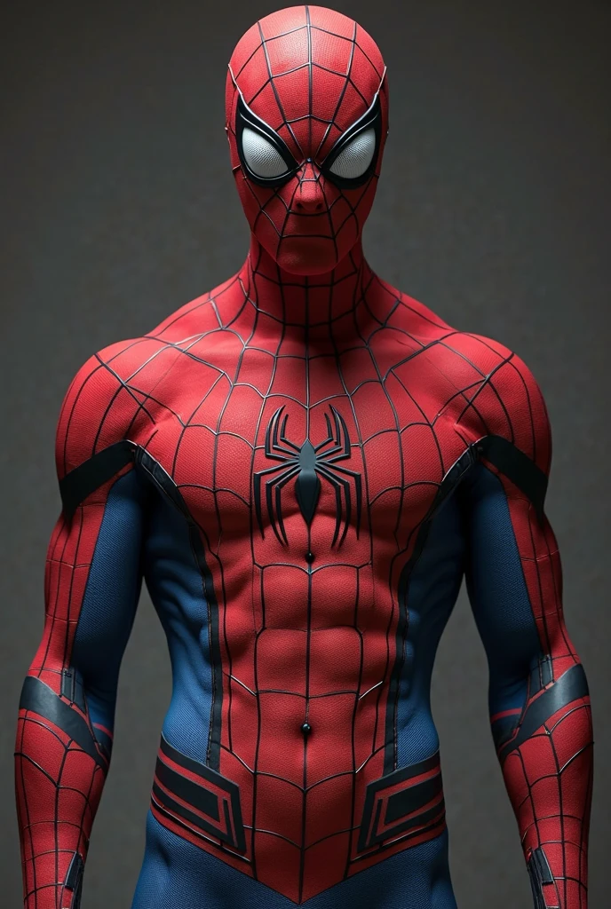 A good-looking man wearing the Spiderman mask from the amazing Spiderman 2,shirtless (Head to toe image(Halloween costume) That the body is muscular but not exaggerated and without any tattoos or anything, just the natural-shaped body 