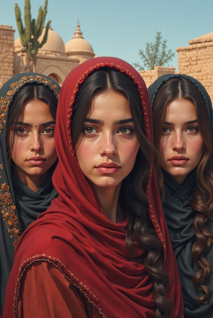 2 Maghreb woman, red eyes, normal size