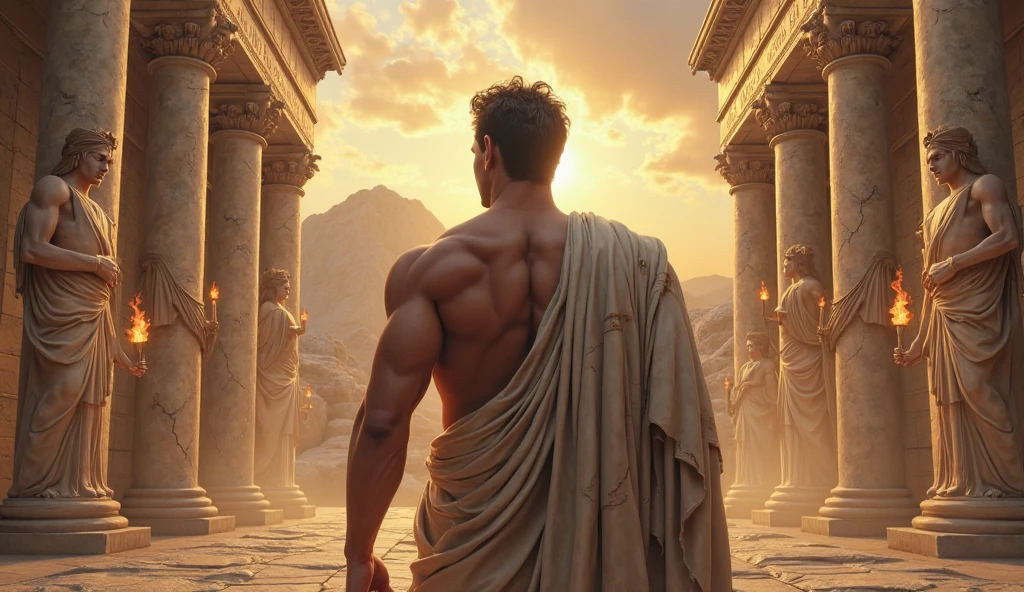 Pretty greek god
 With small waist and 