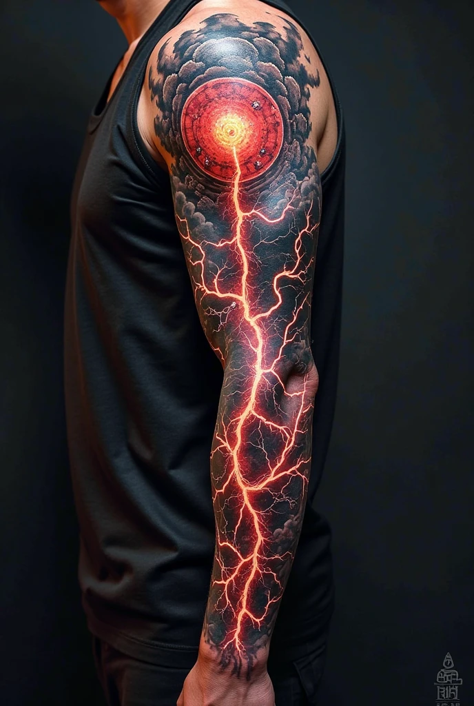 tattoo, lightning, Key Stress phrase 
