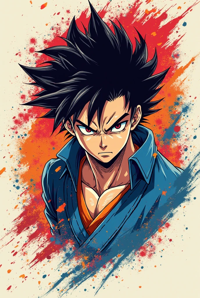 Goku, style by Laurie Greasley, studio ghibli, akira toriyama, james gilleard, impact genshin, pixiv trend fanbox, acrylic palette knife, 4k, vibrant colors, devinart, trend at artstation, low details --auto --s2