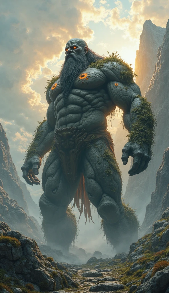 4k highly detailed realistic digital extremely high quality RAW photograph, dark arabian fantasy in the style of hp lovecraft, highly detailed Earth Golem, he gigant and have planet Saturn in your hand, magik protection