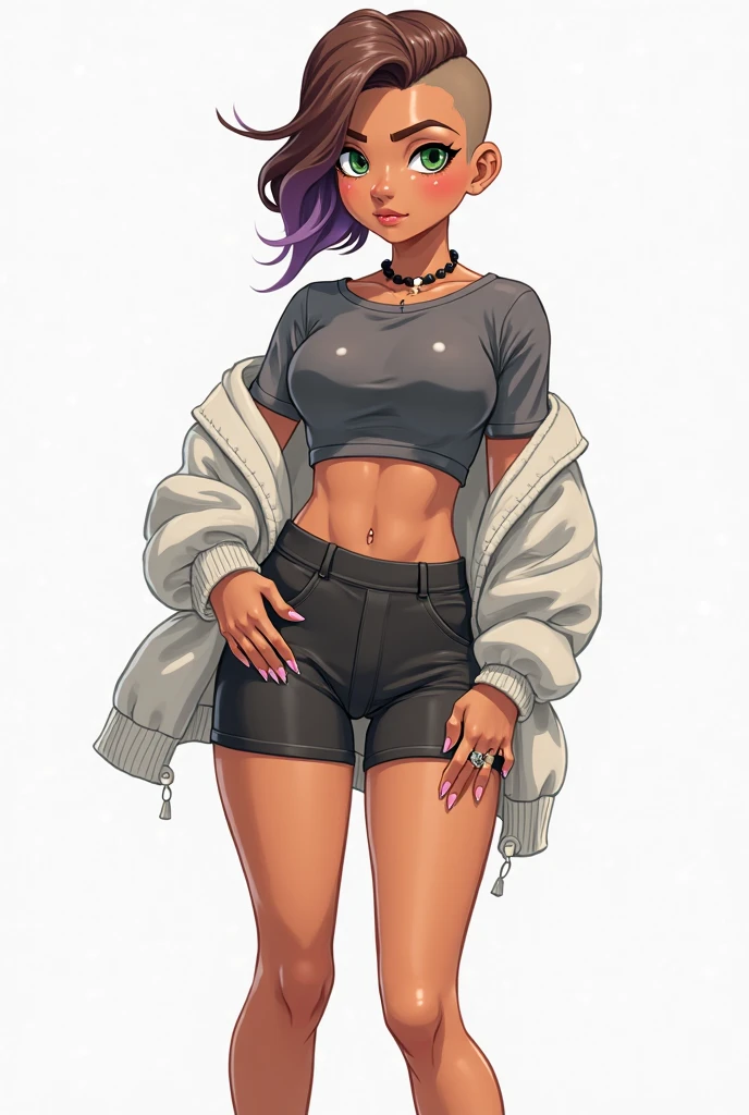 An unparalleled masterpiece, Ultra Realista 8K CG | | | | | | |, Little, Perfect artwork, ((20 years of African hip hop dancer style)), Black woman slim waist, clean, Beautiful Face, {Hip Hop Style Boy Perfect Eyes} , 8K Wallpaper, {{{Master Parts}} }, 1 Boy, Brown Hair, Brown eyes, Undercut Hair, ((Wearing white pants and a sweatshirt)), Detailed lips, Facial expressions of the audience, Detailed lips, Red lips, Simple Background, alone, whole body , (Glowing Skin), Stylish clothing