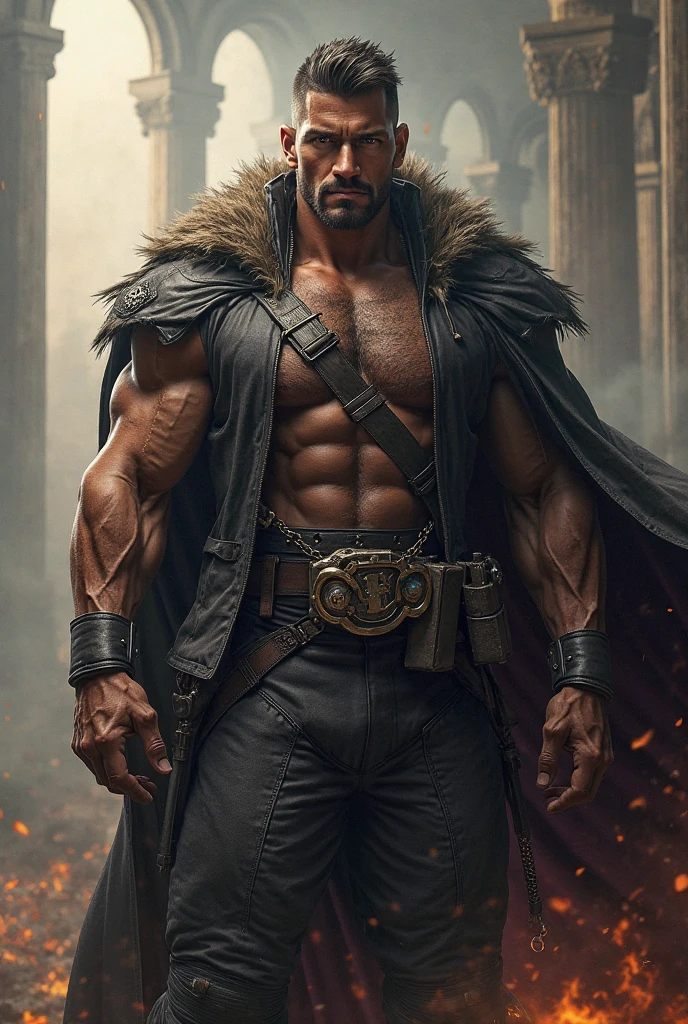 (professional 3d render:1.3) af (Realistic:1.3) most beautiful artwork photo in the world, Features soft and shiny male heroes, ((Epic hero fantasy muscle man rough wet hero angry look spiked hair short beard and ferocious expression in dynamic pose, Fantastic location, Majestic cluttered environment)), full body 8k unity render, action shot, skin pore, very dark lighting, heavyshading, Detailed, Detailed face, (vibrant, photograph realistic, Realistic, Dramatic, Dark, Sharp focus, 8K), (Old leather garments damaged by weathering:1.4), ((((Wear fur)))), (Intricate:1.4), decadent, (Highly detailed:1.4), Digital painting, rendering by octane, art  stations, concept-art, smooth, Sharp focus, illustration, Art germ, (loish:0.23), wlop ilya kuvshinov, and greg rutkowski and alphonse mucha gracias, (Global illumination, Studio light, volumettic light), heavy rain, particles floating, lotr, fantasy, elf, full bodyesbian, ((Dark and ancient city background:1.3)),CGSesociety,art stations