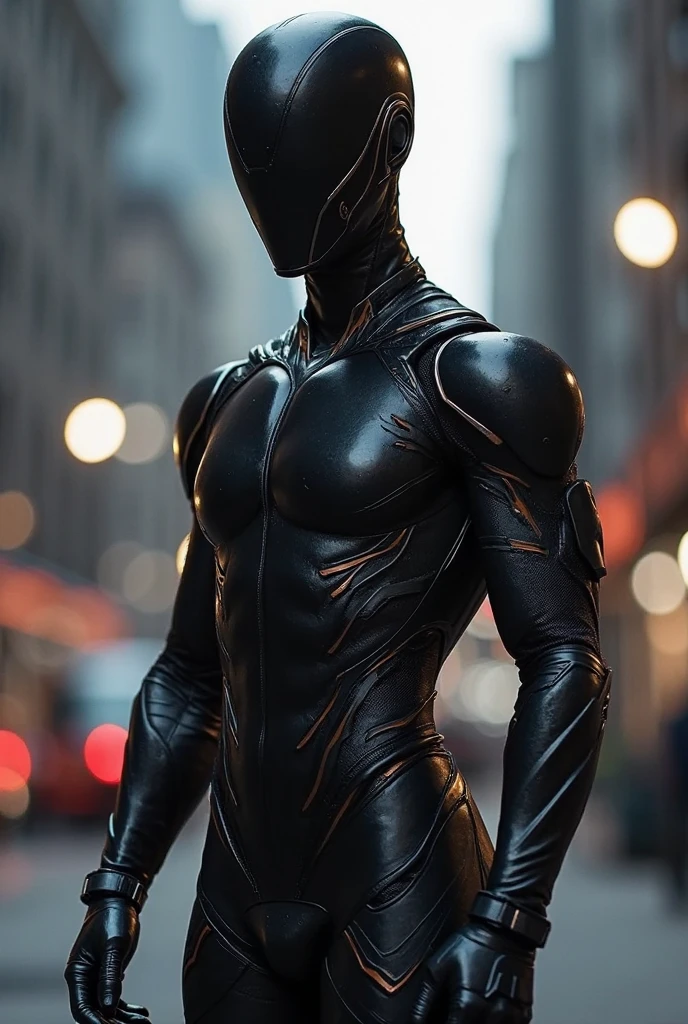 Muscular wrestler wearing latex symbiote jaguar suit Professional photography, bokeh, natural lighting, canon lens, shot on dslr 64 megapixels sharp focus sinister by Greg Rutkowski
