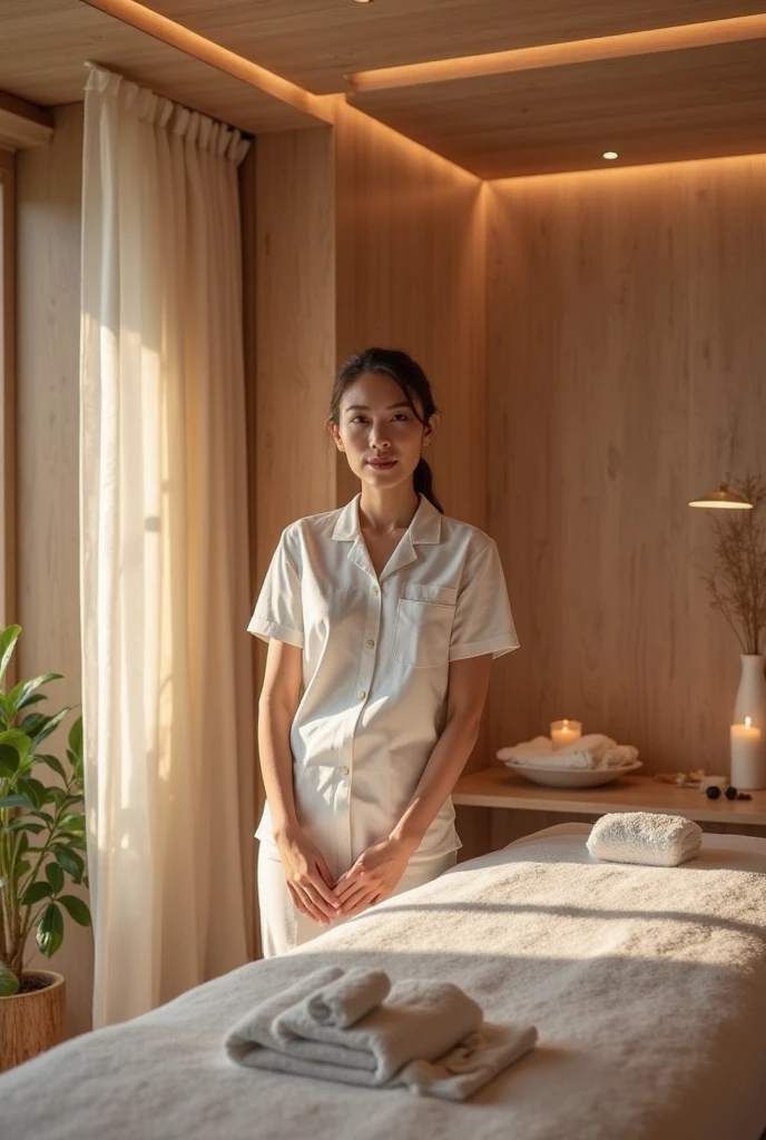 Large neckline and nurse dress