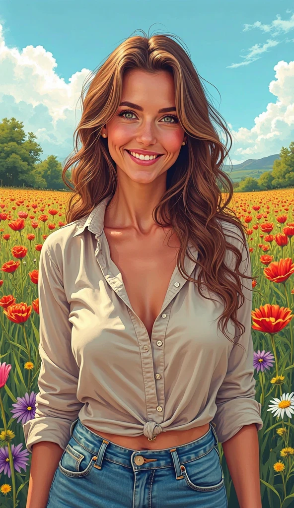 Emma Watson，Sexy, smile，Half of the body has huge breasts，Bikini,（pixar-style） （tmasterpiece：1.2） （Bokeh） （Best quality） （Detail Skins） （Detail texture） （8K） （Clay） （cinmatic lighting） （sharp fokus）
，Ink drops，Autumn lights