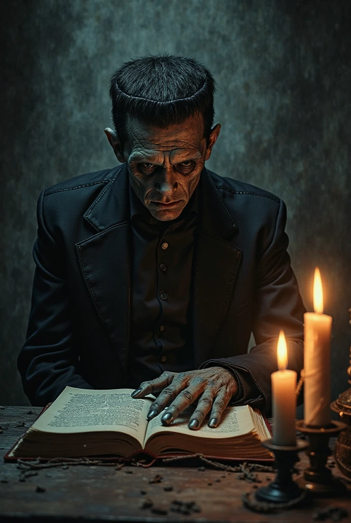Description: Jack stands in front of the ancient altar, holding an old leather-bound book, its pages open, chanting ancient incantations. His forehead is covered in sweat, his eyes are determined but reveal a hint of fear. A chilling aura surrounds him as the spirit circles around him, its face twisted in a grotesque expression, emitting spine-chilling laughter. The spirit's eyes glow red, its body semi-transparent and constantly shifting. As Jack's chanting grows louder, the symbols on the altar start to emit a brilliant light, gradually drawing the spirit towards it, causing its body to twist and disappear.
Background: Ancient altar at the village center, surrounded by a darkened village, with lightning flashing across the sky. The atmosphere is filled with tension and a sense of impending doom.
Character: Jack, in his 30s, short hair, medium build, wearing a dark outdoor jacket, a camera on his shoulder, with a determined but slightly fearful expression, sweat covering his forehead. The spirit, with a grotesque face, glowing red eyes, a semi-transparent, constantly shifting body, emitting spine-chilling laughter.