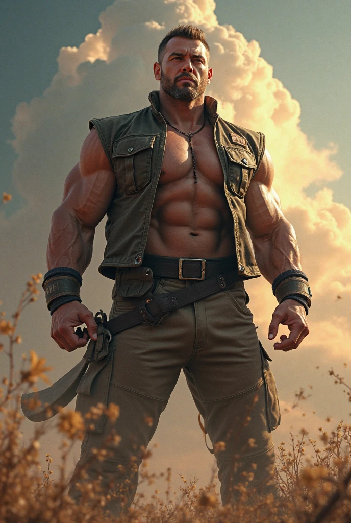 Nsfw , naked,32k, high quality , detailed face , detailed fingers ,detailed muscles, (((stephen AMELL))) as green arrow , totally naked , no cloth, showing balls and a hard cock, , showing a dark blond short hair , a well groomed facial hair , hard nipples, ,hunk and handsome, shooting with his bow and arrow toward the enemy , with the quiver on his back full of arrows on the roof , spread legs