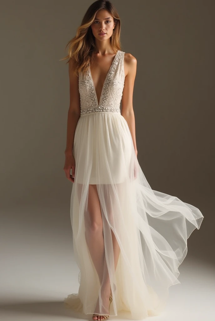 thin woman with fat legs in dress
