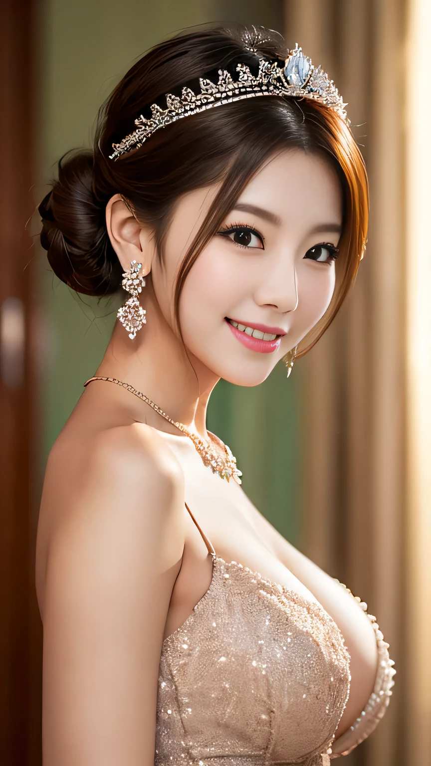 Fashion model 18 years old [[[[closeup cleavage]]]], [[[[boobgasm]]]], [[[[coll]]]], [[[[bshoulders]]]], perfect  eyes, Perfect iris，Perfect lips，perfect teeth，Perfect skin，Soft front light，hdr，Movie girl，Green evening dress，long whitr hair，Long hair with a shawl，Long hair like a waterfall，The background is indoors，Flowers in the background（pastel colour：1.2）