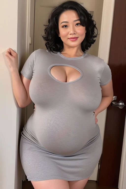 (pregnant:1.1), (dark nipples, large areolae, blush:1.6), (((dark nipples))), (realistic body, realistic areolae, realistic nipples, black pantyhose:1.2), (broad-shouldered:1.8), ((anatomically correct)), (masterpiece:1.3), (8k, realistic, RAW photo, best quality:1.4), (one beautiful woman:1.3), beautiful face, realistic face, (black hair, short hair:1.1), (dark areolae:1.5), beautiful hairstyle , realistic eyes, beautiful fine eyes, (realistic skin), beautiful skin, attractive, ultra high resolution, Super realistic, super detail, golden ratio, ccurate, completely naked